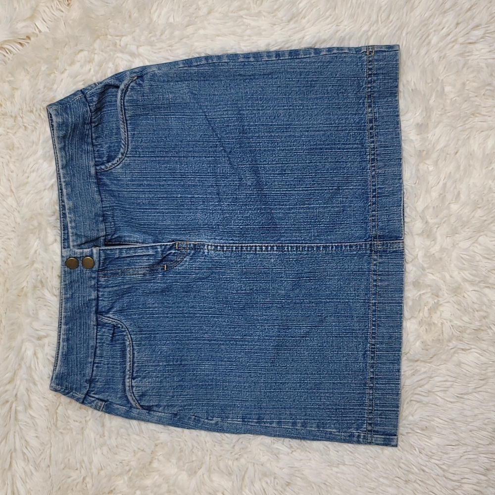 Ann Taylor LOFT denim mini skirt